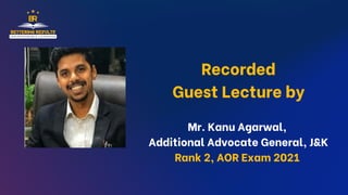 AOR Exam Course Things to prepare for AOR | PDF