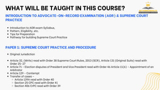 AOR Exam Course Things to prepare for AOR | PDF