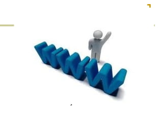 História da Internet
 A rede de Internet surgiu em plena
Guerra Fria. Criada com objetivos
militares, seria uma das formas das
forças armadas norte-americanas
manterem as comunicações em caso
de ataques inimigos que destruíssem
os meios convencionais de
telecomunicações.
 