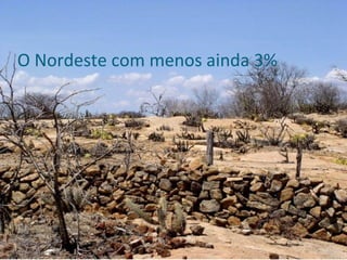 O Nordeste com menos ainda 3%
 