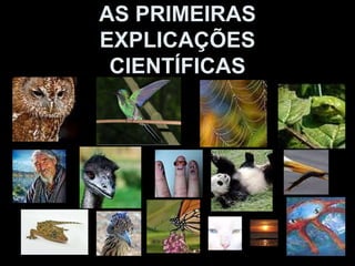 AS PRIMEIRAS EXPLICAÇÕES CIENTÍFICAS 