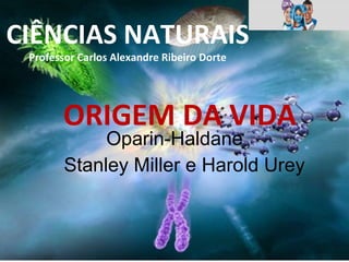 CIÊNCIAS NATURAIS
Professor Carlos Alexandre Ribeiro Dorte
ORIGEM DA VIDA
Oparin-Haldane
Stanley Miller e Harold Urey
 