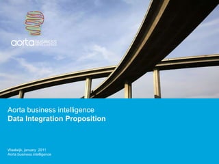 Aorta business intelligence Data Integration Proposition  Waalwijk, january  2011 Aorta business intelligence 