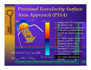 α	

      45 cm/sec

          r



              RJ




RV = 2 π r2 * Va * α /180
                            Va = 45 cm/sec
ROarea = RV / VTI RJ
 
