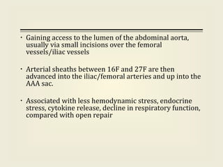 Aortic aneurysm and stenosis | PPTX