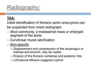 Aortic aneurysm imaging | PPTX