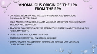 Aortic arch anomalies | PPTX
