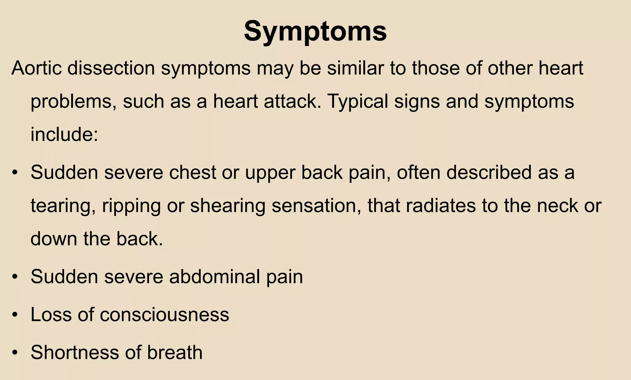 Dissection Sign Aortic disection | PPT
