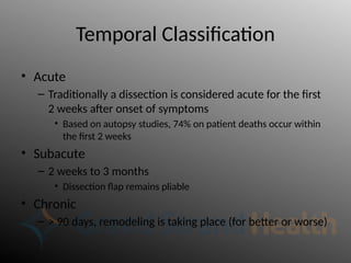 Aortic Dissection and Acute Aortic Syndrome | PPT