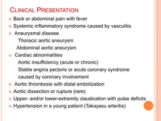 Aortitis ppt | PPTX