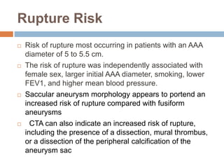 Aortoiliac aneurysms evaluation | PPTX