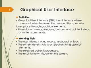 aos.presentation on character user interface | PPT