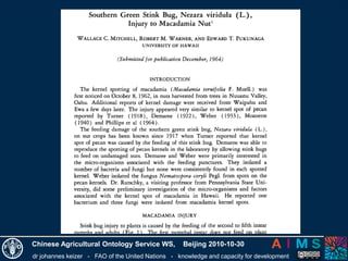dr johannes keizer - FAO of the United Nations - knowledge and capacity for development
Chinese Agricultural Ontology Service WS, Beijing 2010-10-30
 