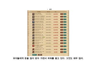 1. 로한




유저들에게 돈을 많이 받아 가면서 파워를 팔고 있다. 그것도 매우 많이.
 