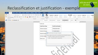 aOS Aix-en-Provence
21 Juin 2018
Reclassification et justification - exemple
 