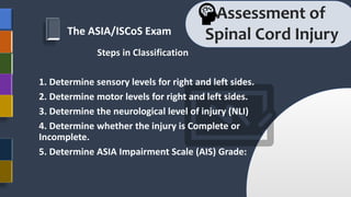 Assessment Of Spinal Cord Injury | PPTX