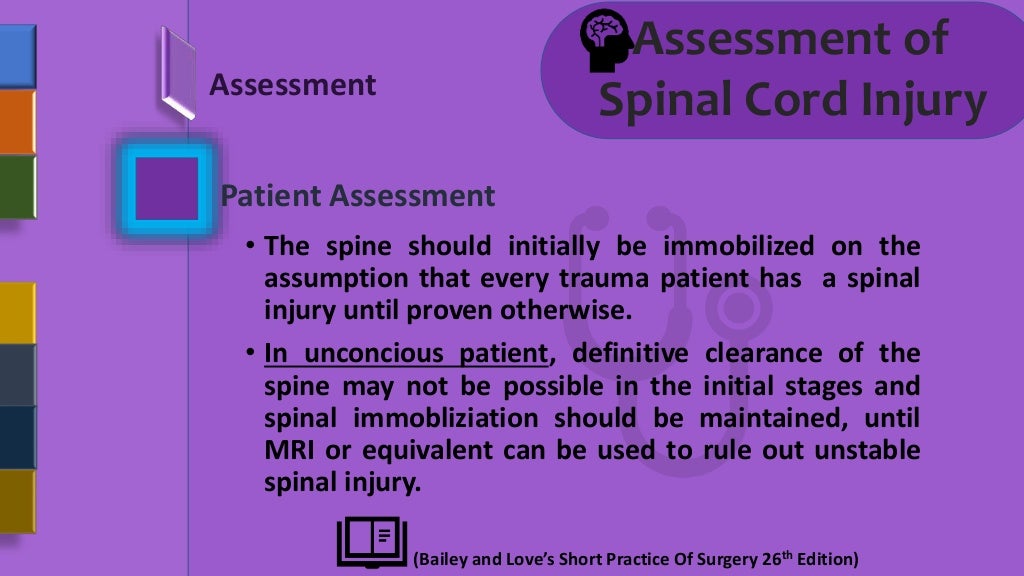 Assessment Of Spinal Cord Injury