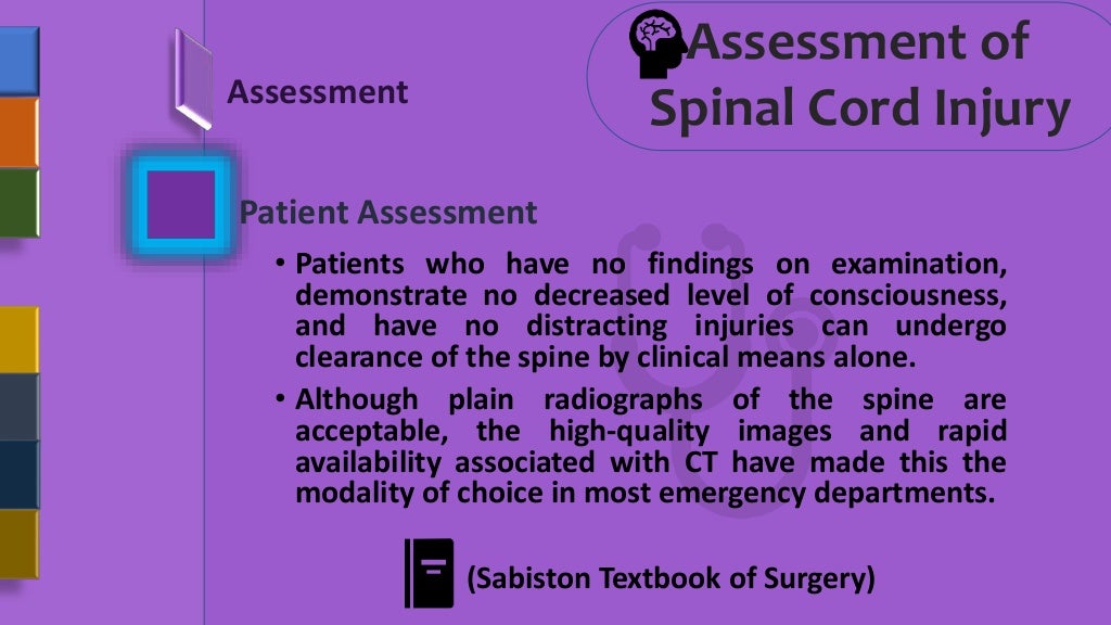 Assessment Of Spinal Cord Injury