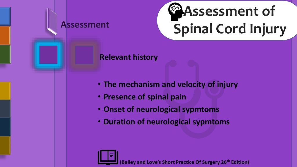 Assessment Of Spinal Cord Injury