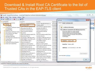 Aos & cppm integration configuration & testing document for eap tls ...