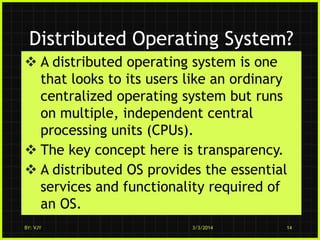 Aos distibutted system | PPT