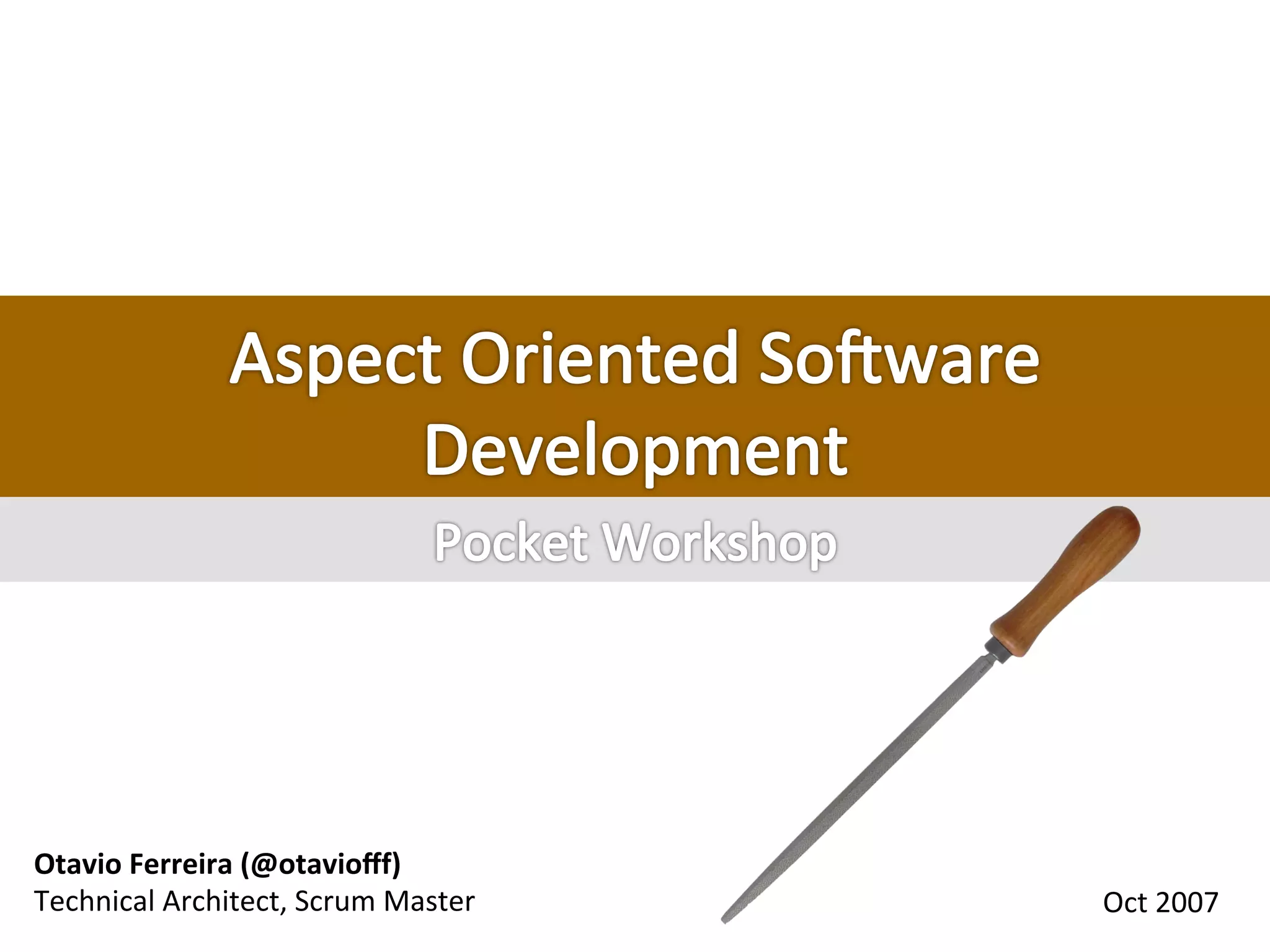 Aspect Oriented Software Development | PDF