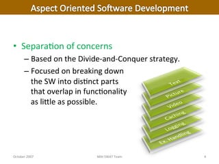 Aspect Oriented Software Development | PDF