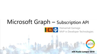 Microsoft Graph – Subscription API | PPT
