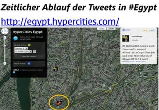 Zeitlicher Ablauf der Tweets in #Egypt
http://egypt.hypercities.com/
 