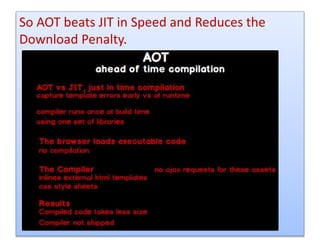 So AOT beats JIT in Speed and Reduces the
Download Penalty.
 