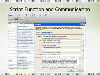 Script Function and Communication 