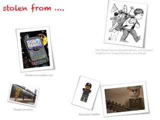 stolen from ….




                                                          h"p://www.hispanicallyspeakingnews.com/uploads/
                                                          images/ar:cle-­‐images/backpacks_and_kids.gif	
  




              ©www.instructables.com	
  




  ©super-­‐structure	
  
                                           ©pasukaru76@ﬂikr	
  
 