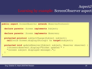 A set of constructors: pointcut 