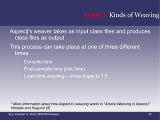 In AOP, join points are the places where the weaver composes the aspects with the base program 