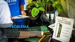 PROBLEMA
Como trazer para nosso lado os coletivos que já fazem
e acontecem sozinhos pela cidade sem parecer que a
marca está querendo se apropriar de seus
movimentos? Ao mesmo tempo, como convencer a
marca que esse tipo de investimento valia a pena?
Esses foram nossas maiores adversidades.
 