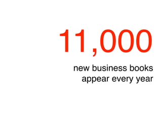 11,000
 new business books
   appear every year
 