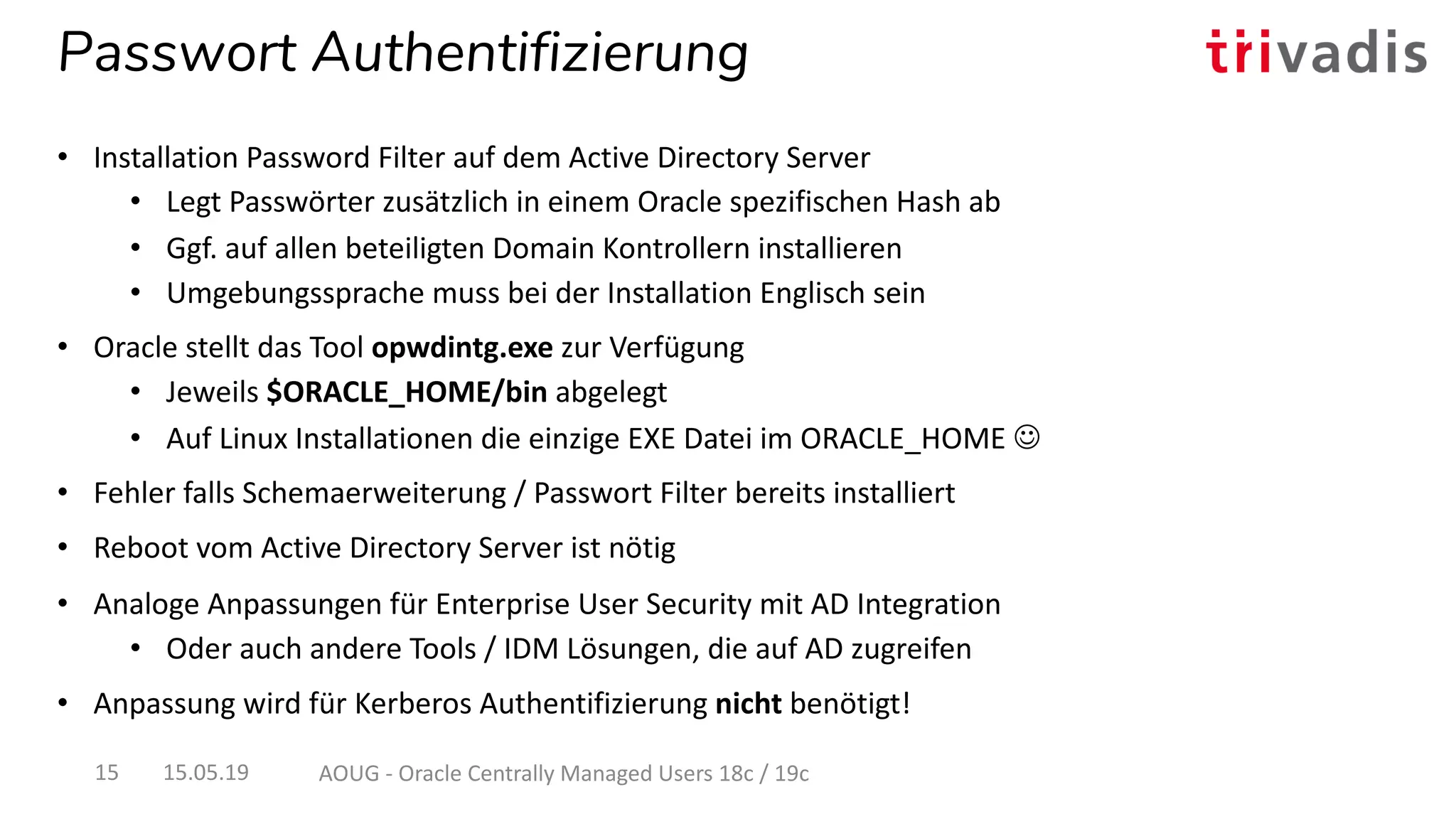 AOUG 2019 Oracle Centrally Managed Users 18c / 19c | PDF