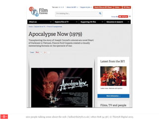 nice people talking sense about the web | hello@thirty8.co.uk | 0800 808 54 38 | © Thirty8 Digital 2015
 