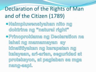 Declaration of the Rights of Man
and of the Citizen (1789)
 