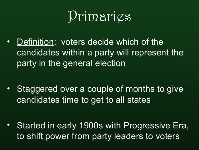 Primaries definition