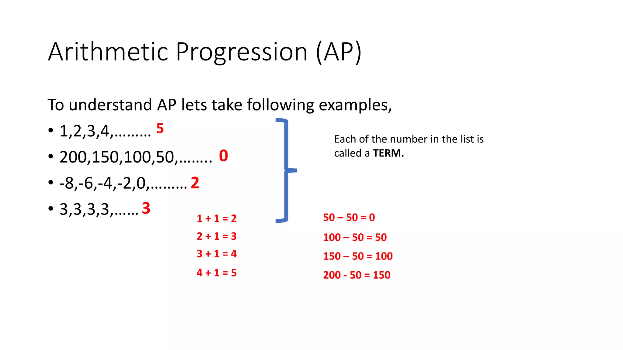 Arithmetic progression | PPT