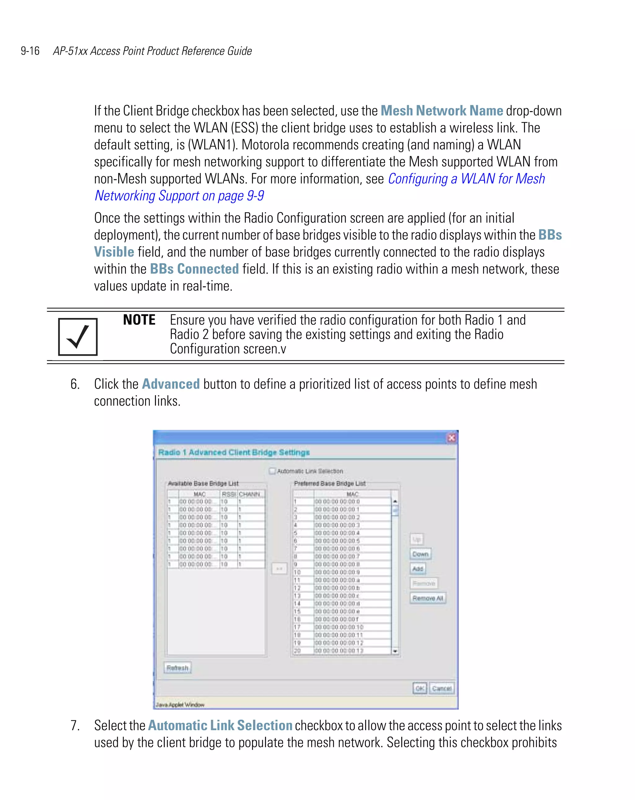 9-16   AP-51xx Access Point Product Reference Guide




              