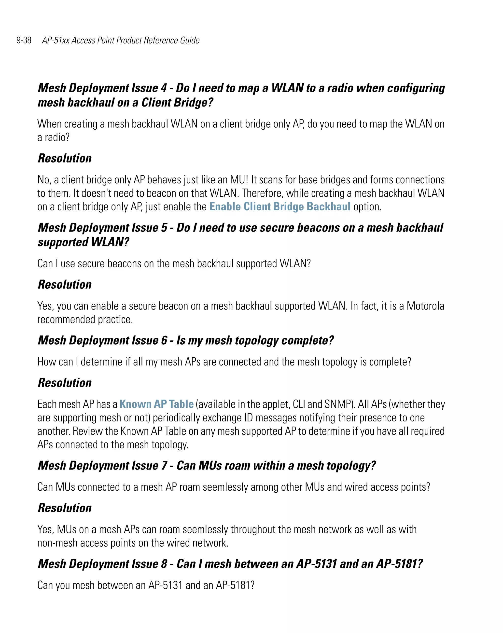 Ap 51xx access point product reference guide