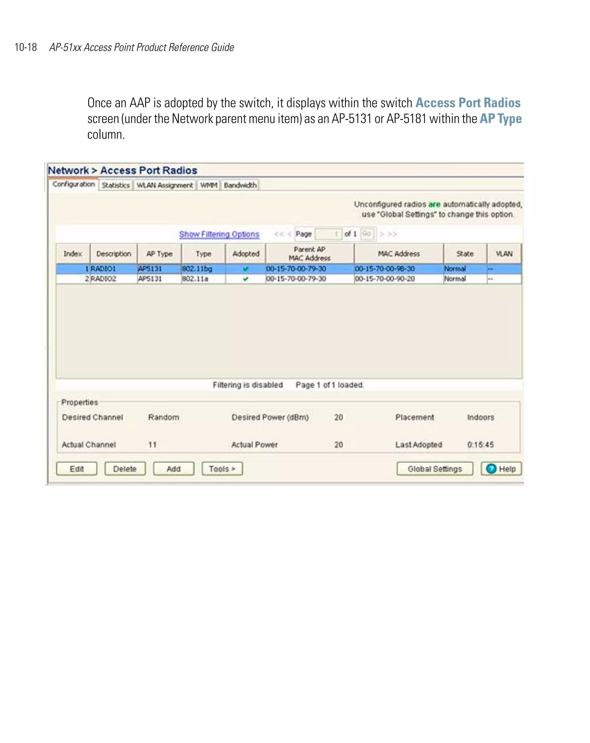 Ap 51xx access point product reference guide