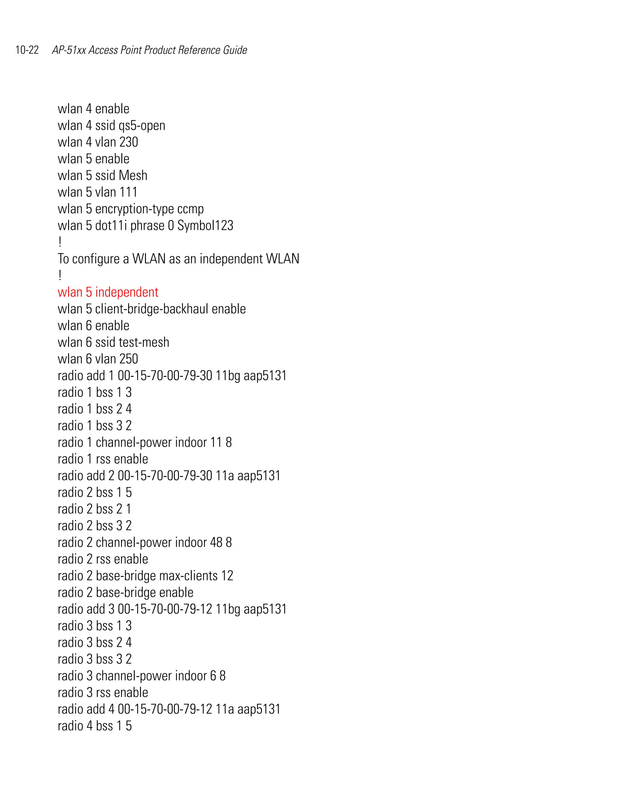Ap 51xx access point product reference guide