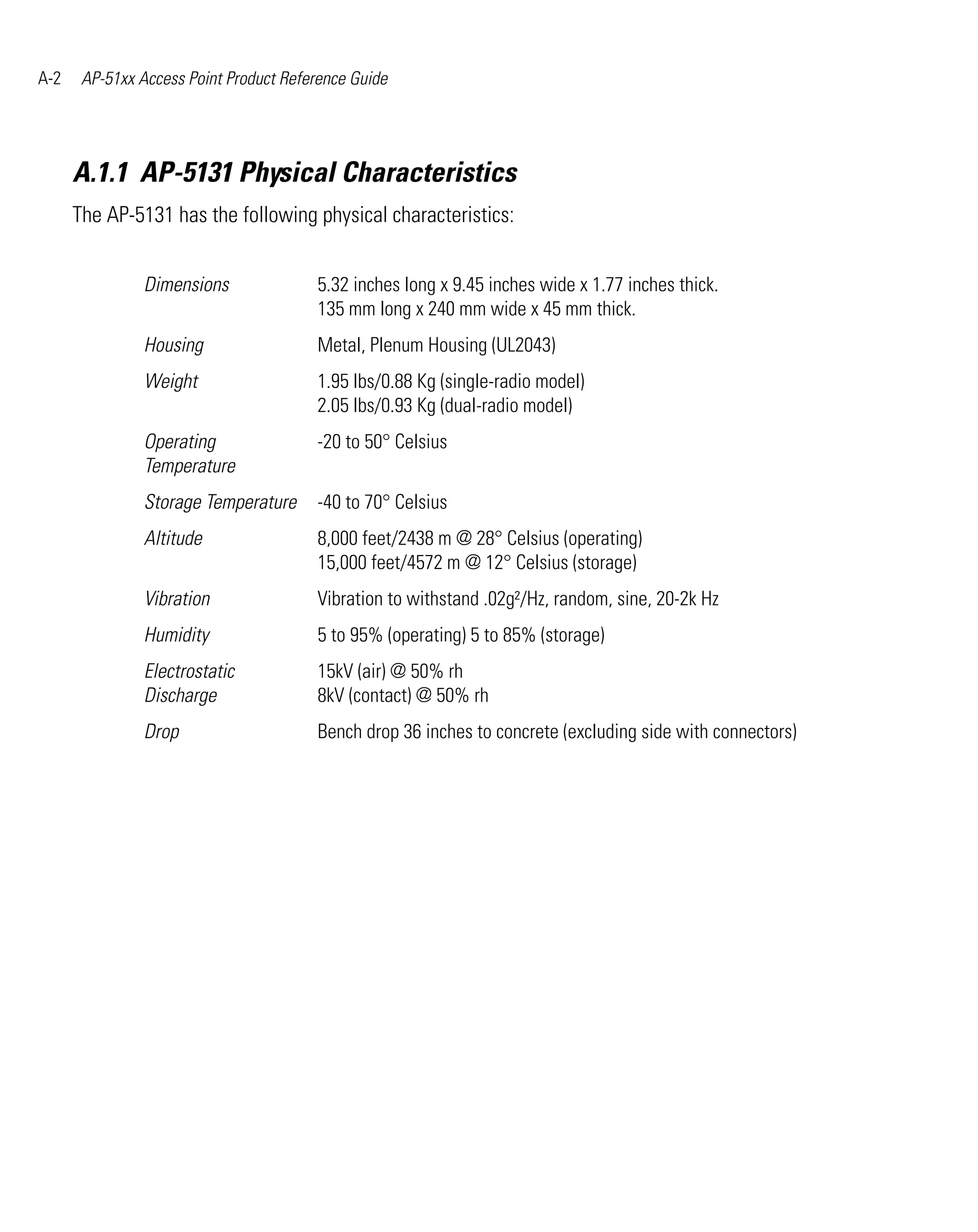Ap 51xx access point product reference guide