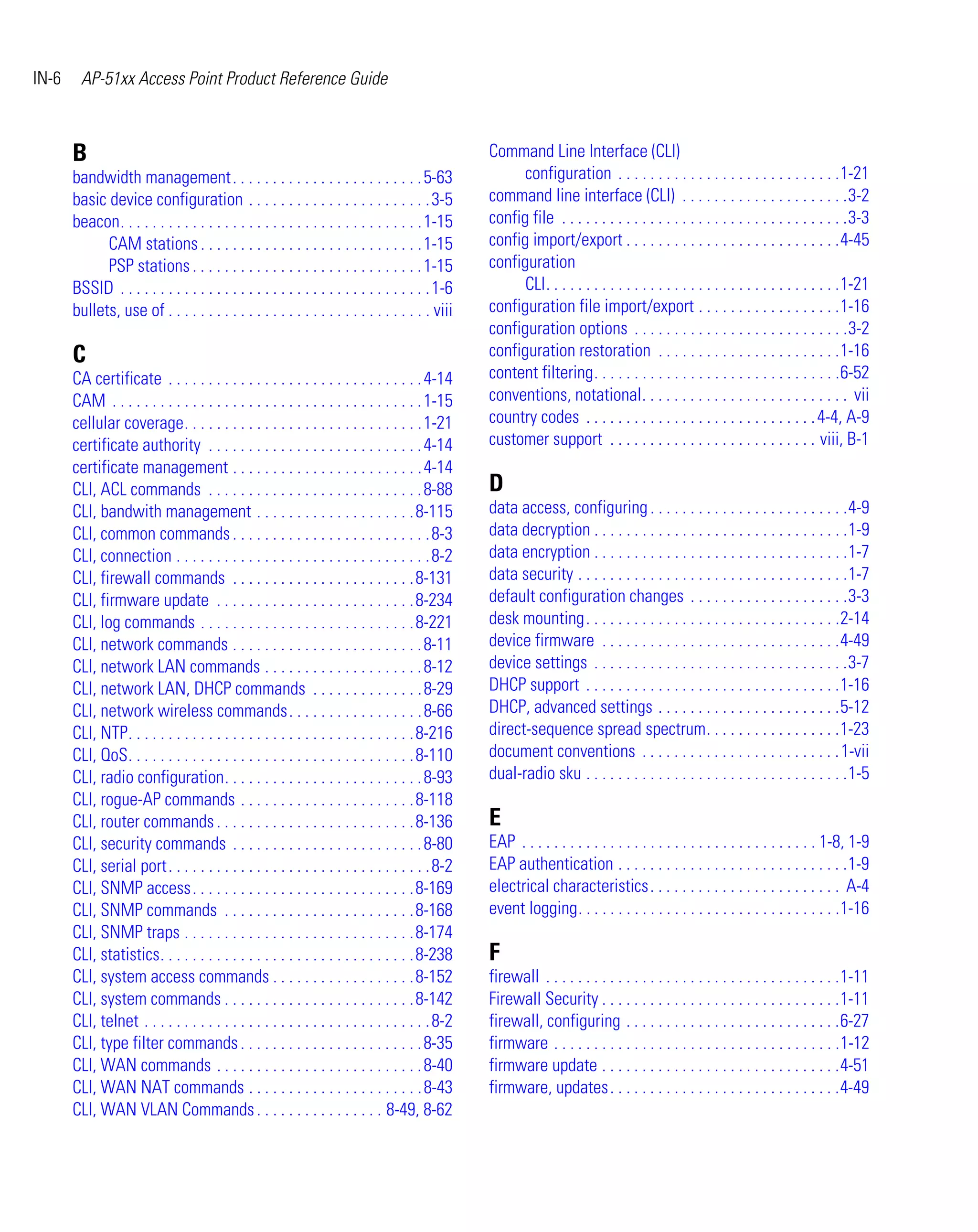 Ap 51xx access point product reference guide