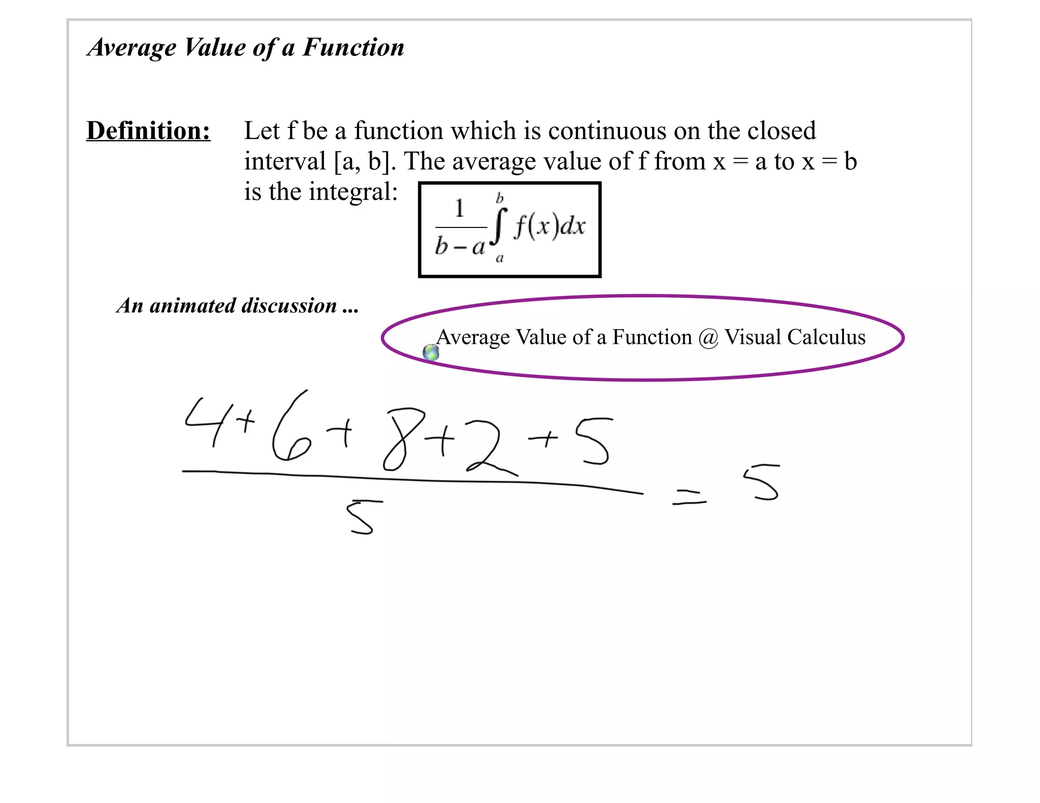AP Calculus Slides February 14, 2008