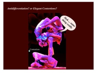 Antidifferentiation? or Elegant Contortions?


                                                  M
                                               th eh
                                                 in ...
                                                   g r sa
                                                      ea me
                                                        lly
                                                           .




                    Contortion