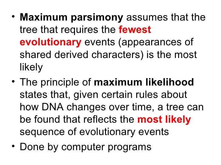 principle of parsimony principle of parsimony